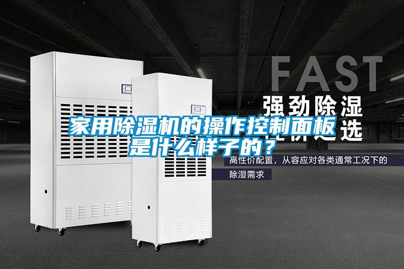 家用除湿机的操作控制面板是什么样子的？