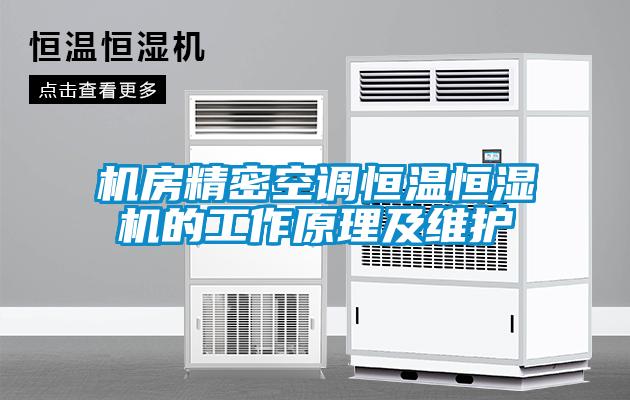 机房精密空调恒温恒湿机的工作原理及维护