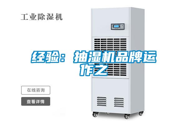 经验:抽湿机品牌运作之
