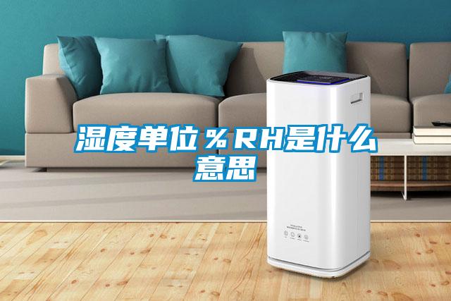 湿度单位%RH是什么意思