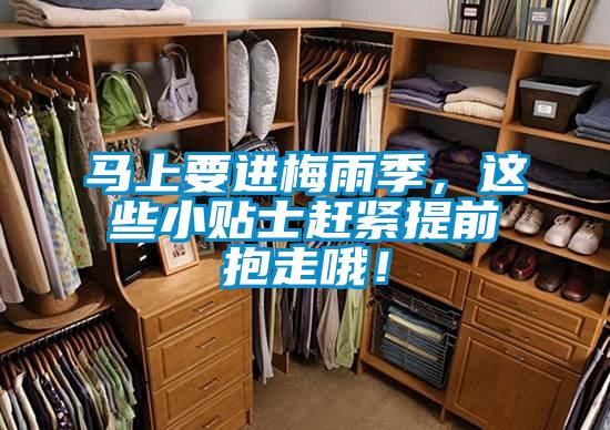马上要进梅雨季，这些小贴士赶紧提前抱走哦！