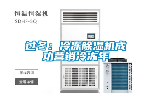 过冬：冷冻除湿机成功营销冷冻年