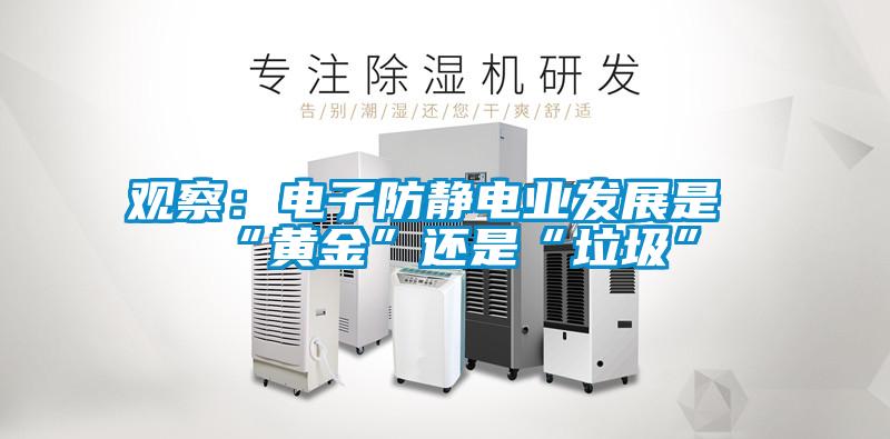 观察：电子防静电业发展是“黄金”还是“垃圾”