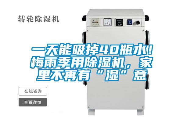 一天能吸掉40瓶水！梅雨季用除湿机，家里不再有“湿”意