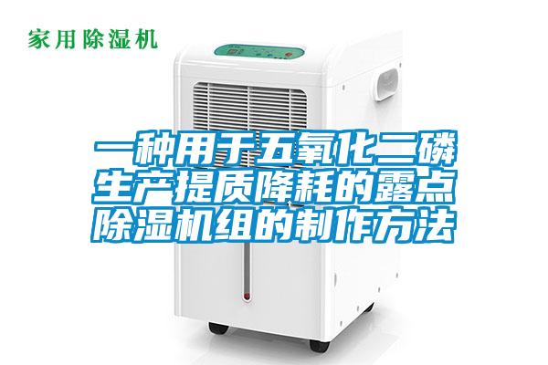 一种用于五氧化二磷生产提质降耗的露点除湿机组的制作方法