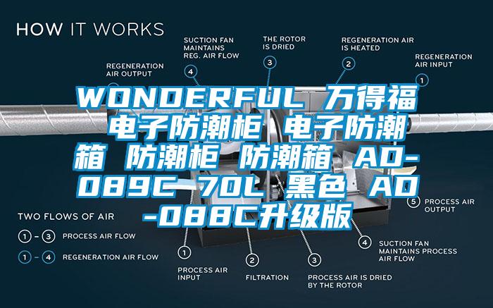 WONDERFUL 万得福 电子防潮柜 电子防潮箱 防潮柜 防潮箱 AD-089C 70L 黑色 AD-088C升级版