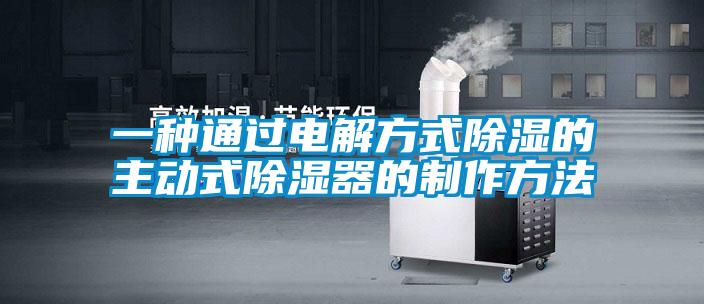 一种通过电解方式除湿的主动式除湿器的制作方法