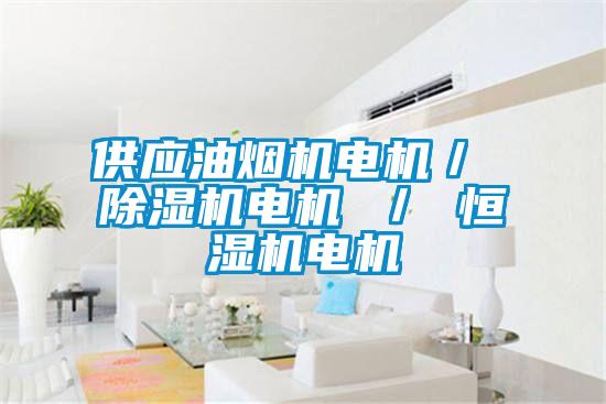 供应油烟机电机/ 除湿机电机 / 恒湿机电机