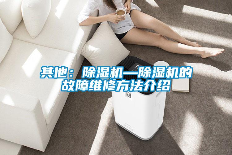 其他:除湿机—除湿机的故障维修方法介绍