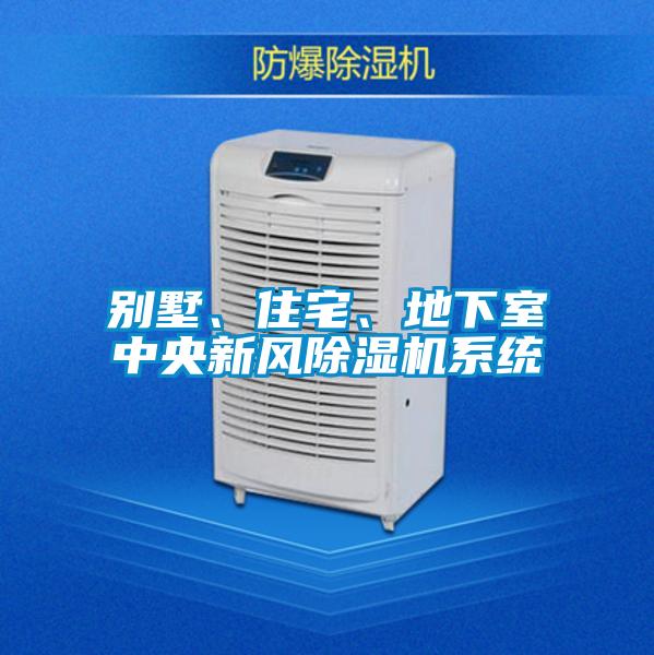 别墅、住宅、地下室中央新风除湿机系统