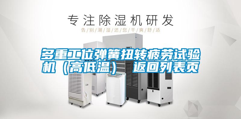 多重工位弹簧扭转疲劳试验机（高低温） 返回列表页