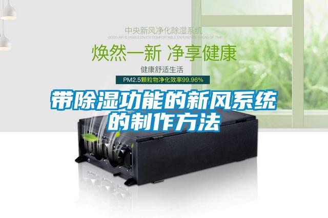 带除湿功能的新风系统的制作方法