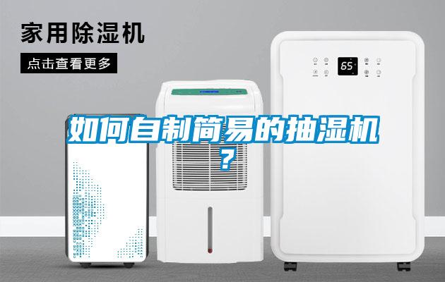 如何自制简易的抽湿机？