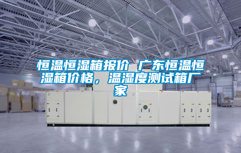 恒温恒湿箱报价 广东恒温恒湿箱价格，温湿度测试箱厂家