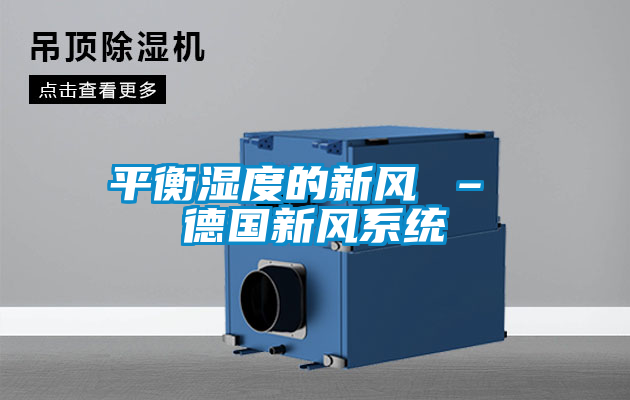平衡湿度的新风 – 德国新风系统