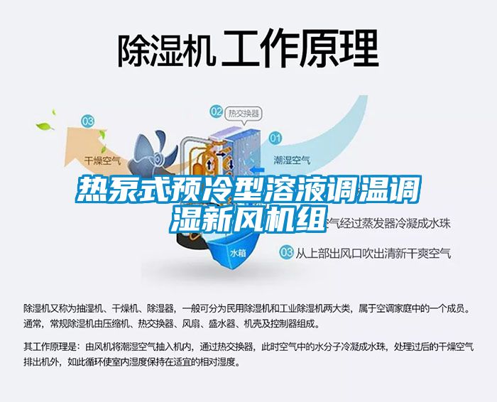 热泵式预冷型溶液调温调湿新风机组