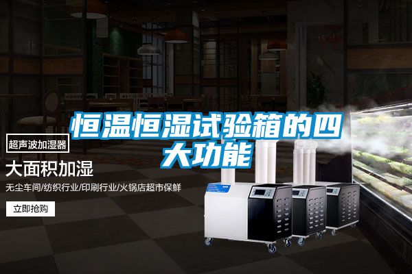 恒温恒湿试验箱的四大功能