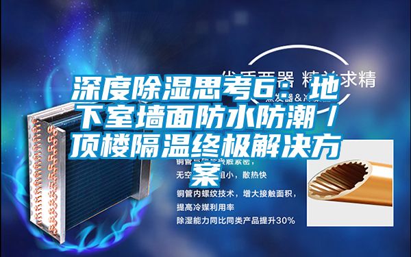 深度除湿思考6:地下室墙面防水防潮/顶楼隔温终极解决方案