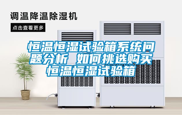 恒温恒湿试验箱系统问题分析 如何挑选购买恒温恒湿试验箱