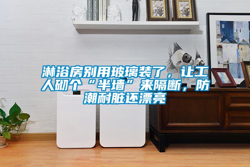 淋浴房别用玻璃装了，让工人砌个“半墙”来隔断，防潮耐脏还漂亮