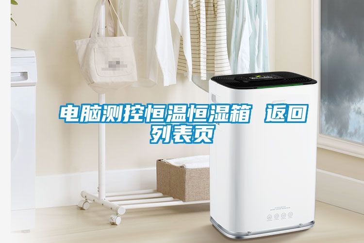 电脑测控恒温恒湿箱 返回列表页