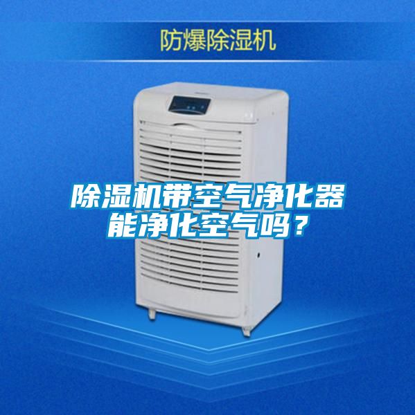 除湿机带空气净化器能净化空气吗？